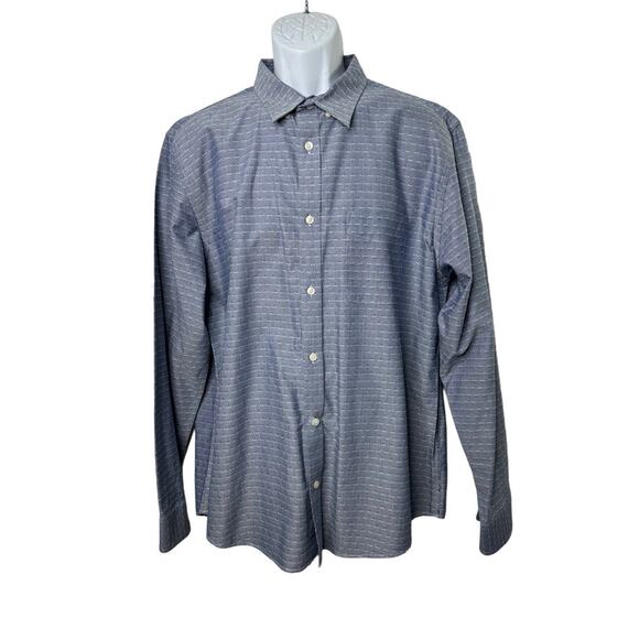 Banana Republic Blue & White Long Sleeve Button Up Shirt Men's XL - Picture 1 of 9